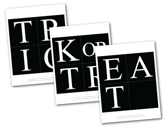 printable trick or treat banner pages - Celebrating Together