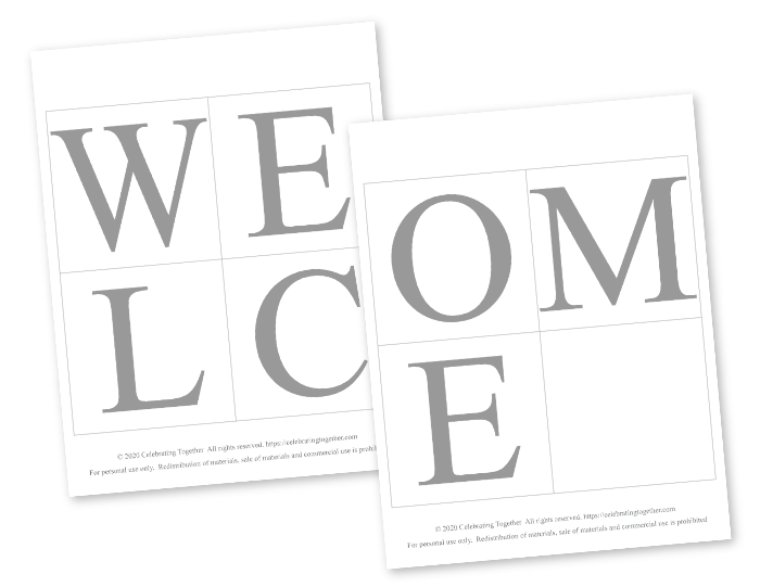 diy welcome baby girl printable baby shower banner - Celebrating Together