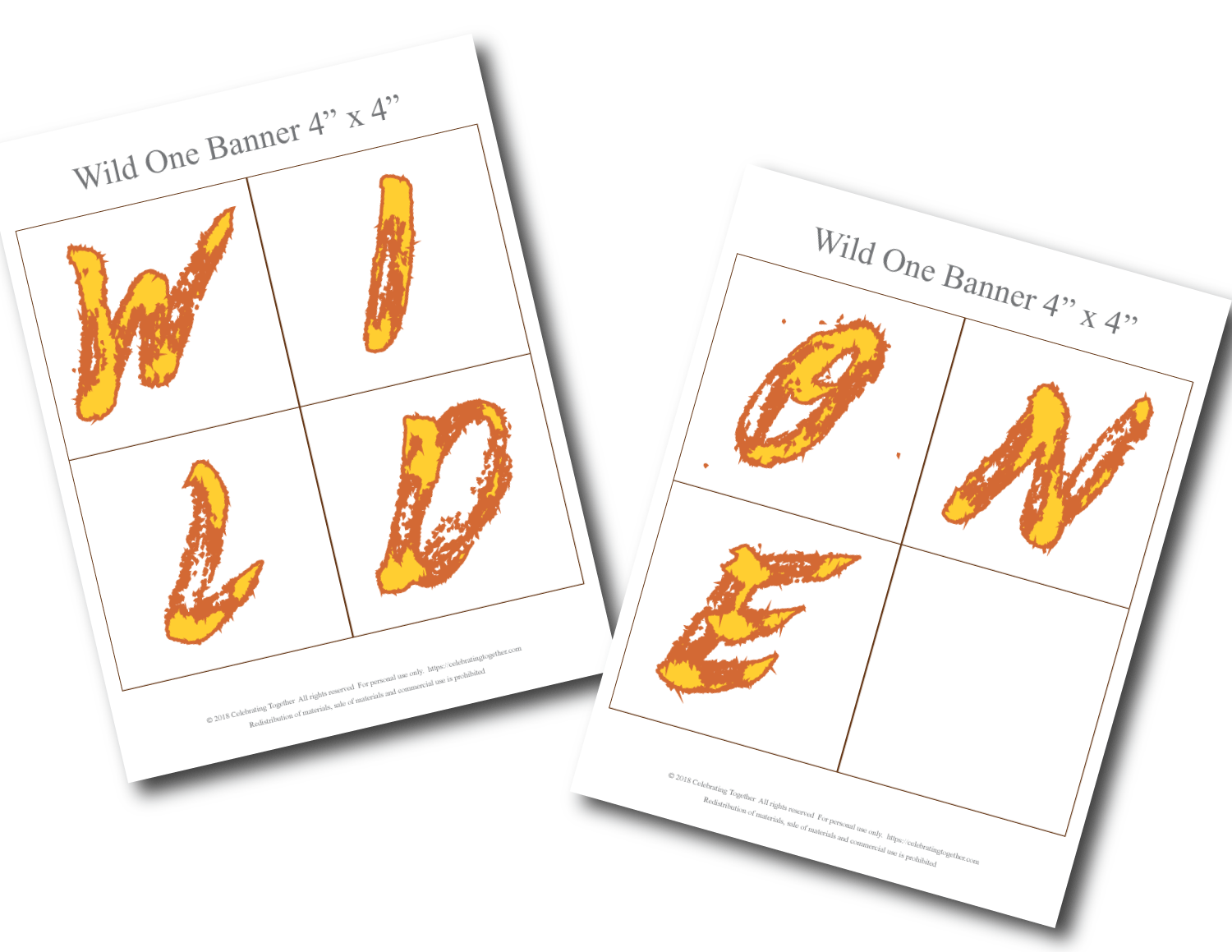 Printable wild one banner - Celebrating Together