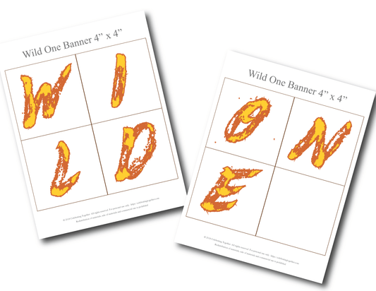 Printable wild one banner - Celebrating Together