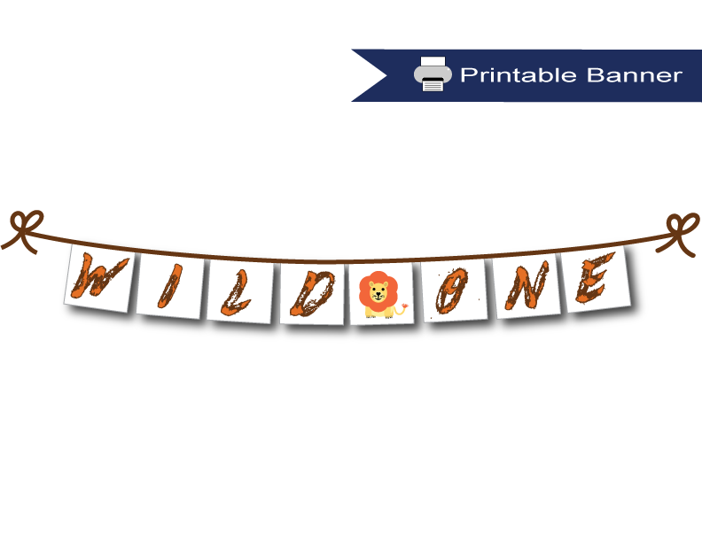 printable wild one birthday banner - Celebrating Together