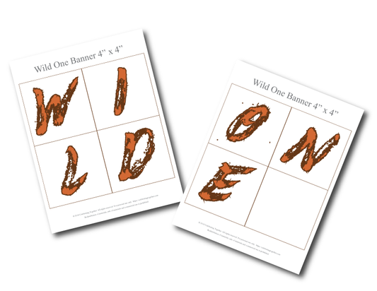 Printable birthday banner - lion theme - Celebrating Together