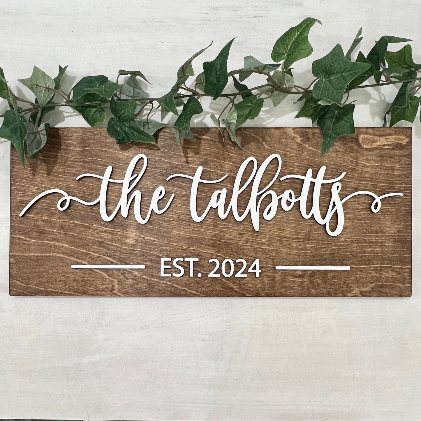 Personalized Family Name Sign - with or without date