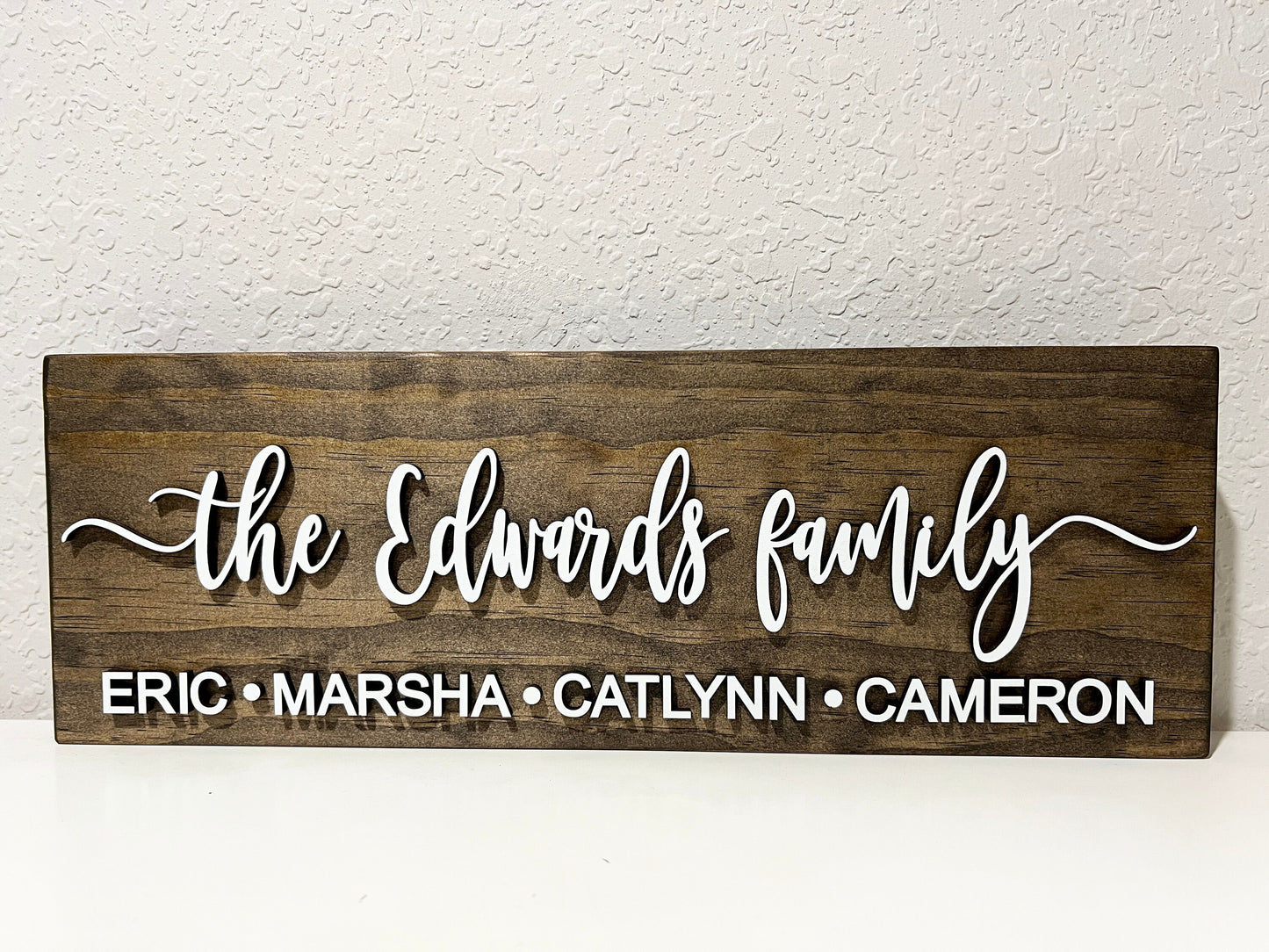 Personalized Family Last Name Sign - With Individual Names