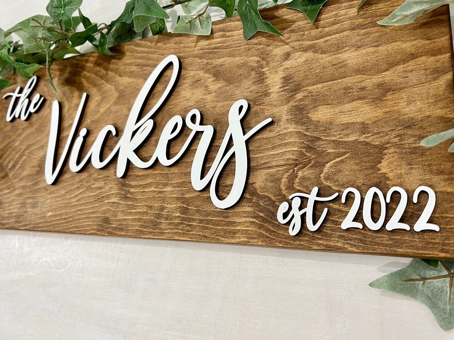 Personalized Last Name Sign with Established Date