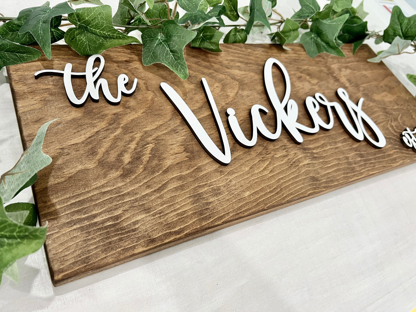 Personalized Last Name Sign with Established Date