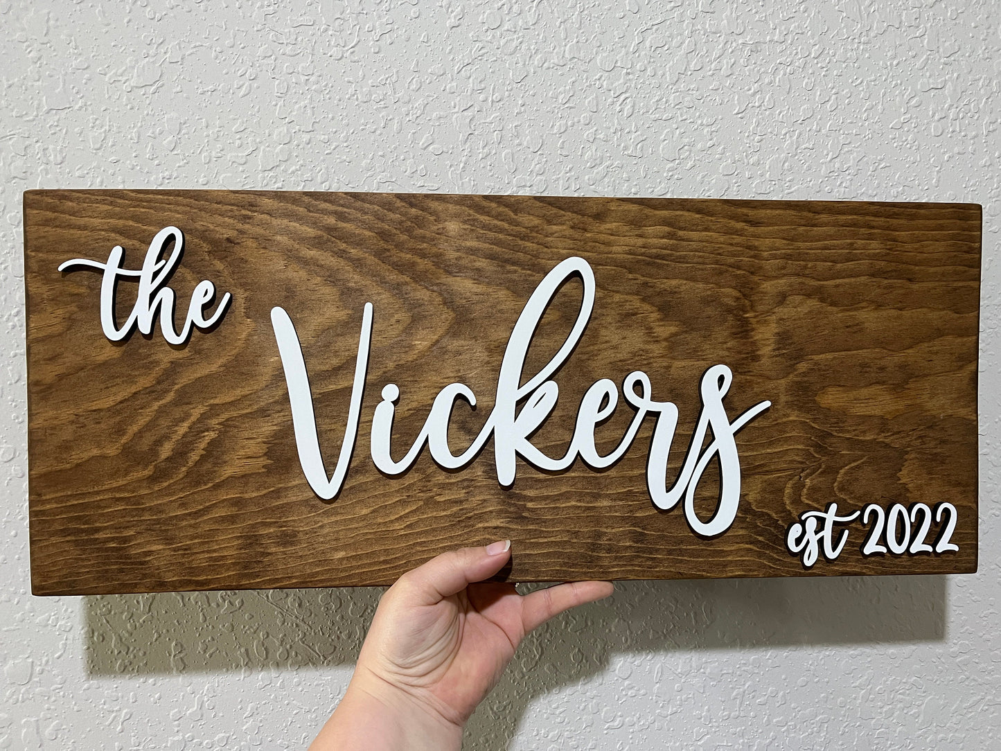 Personalized Last Name Sign with Established Date