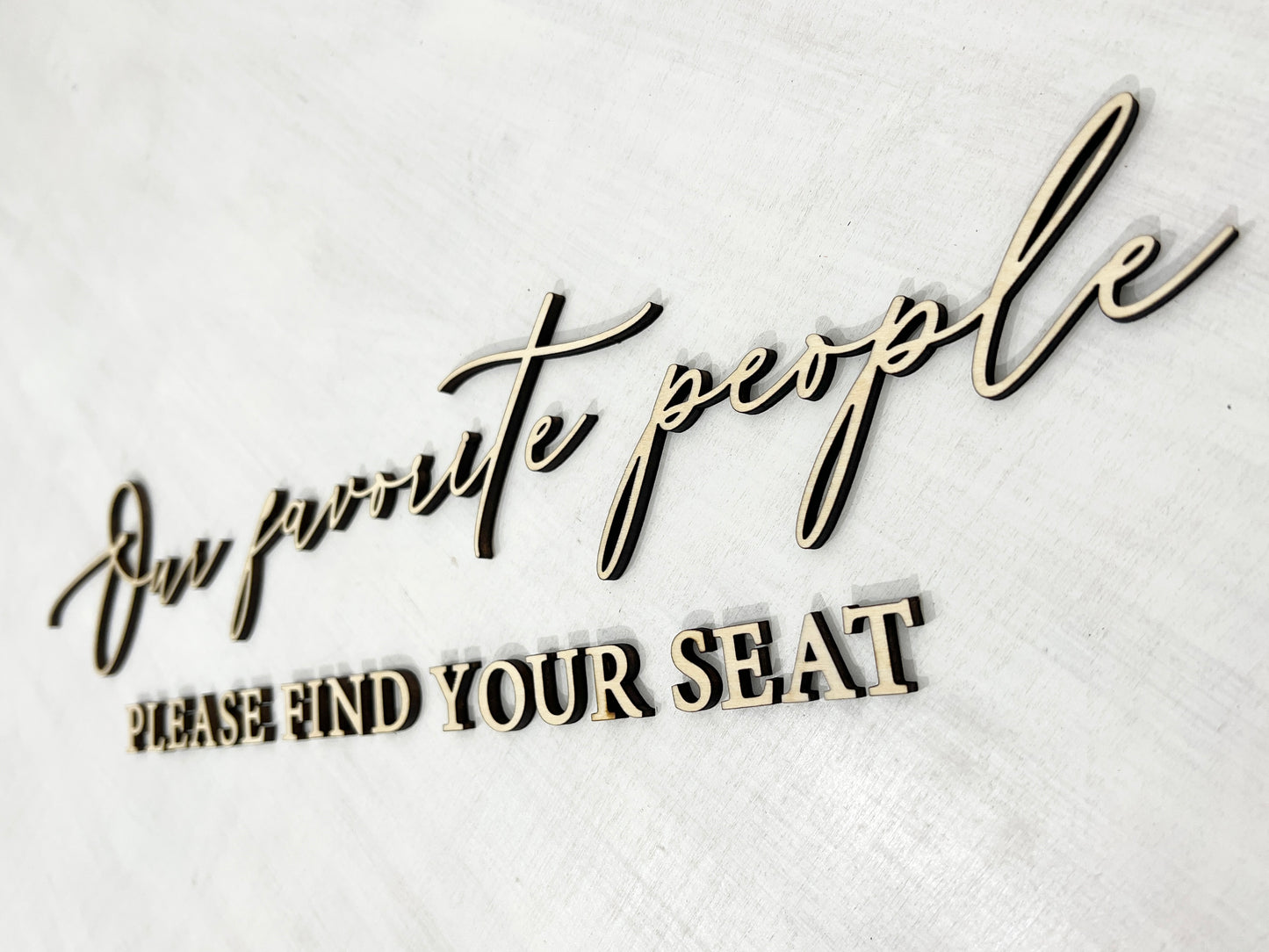 our favorite people please find your seat lettering kit