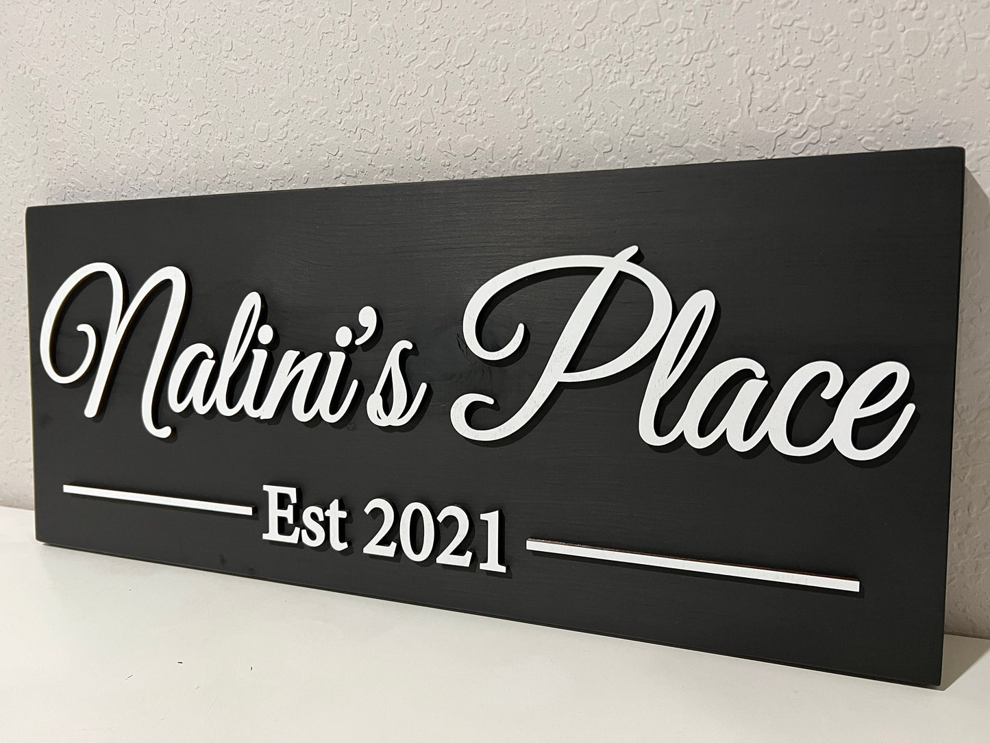 Custom Business Name Sign With Established Date