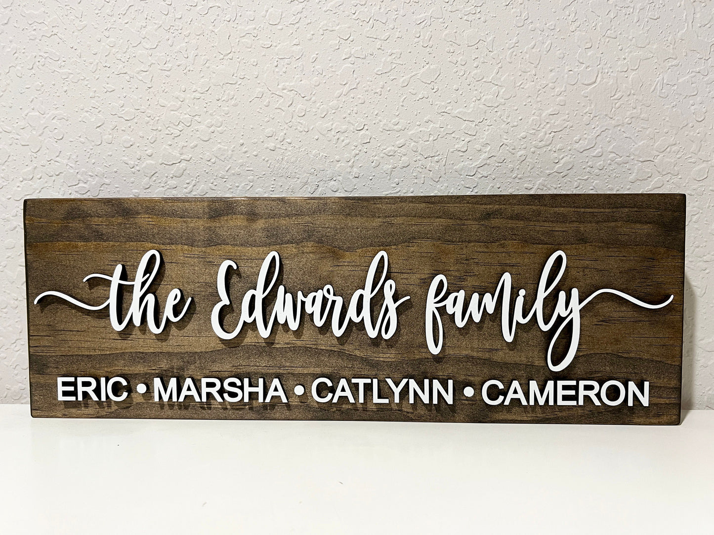 Personalized Family Last Name Sign - With Individual Names