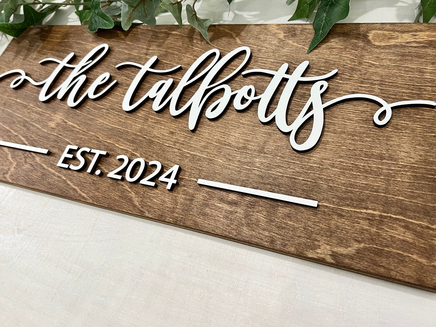 Personalized Family Name Sign - with or without date