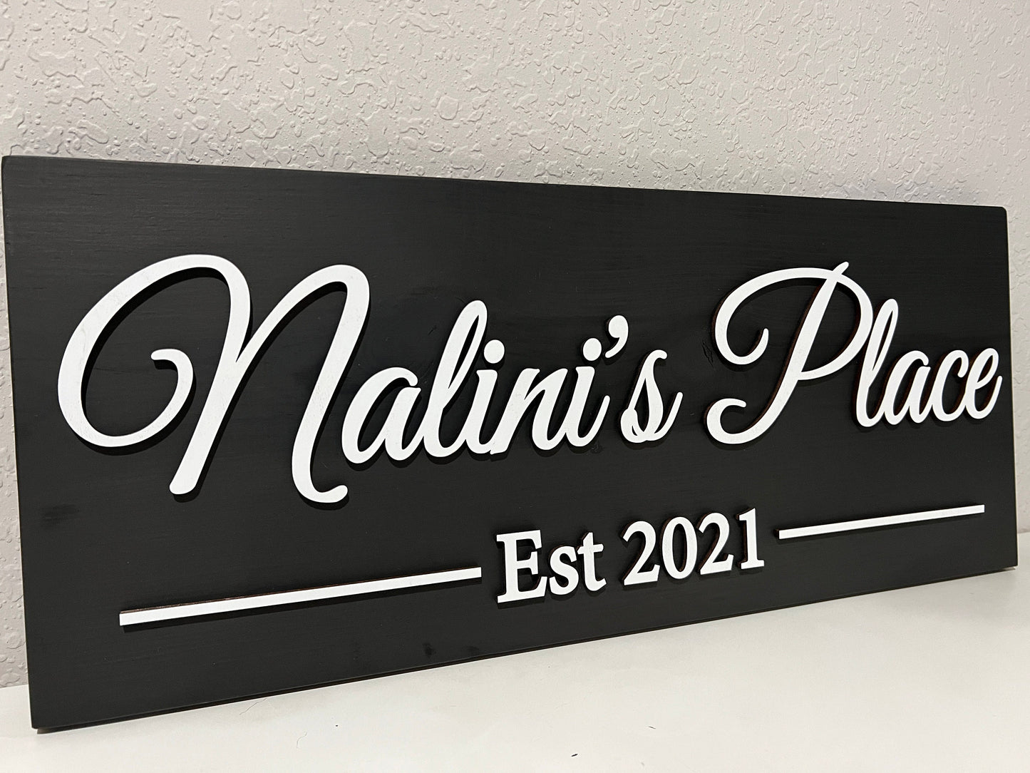 Custom Business Name Sign With Established Date