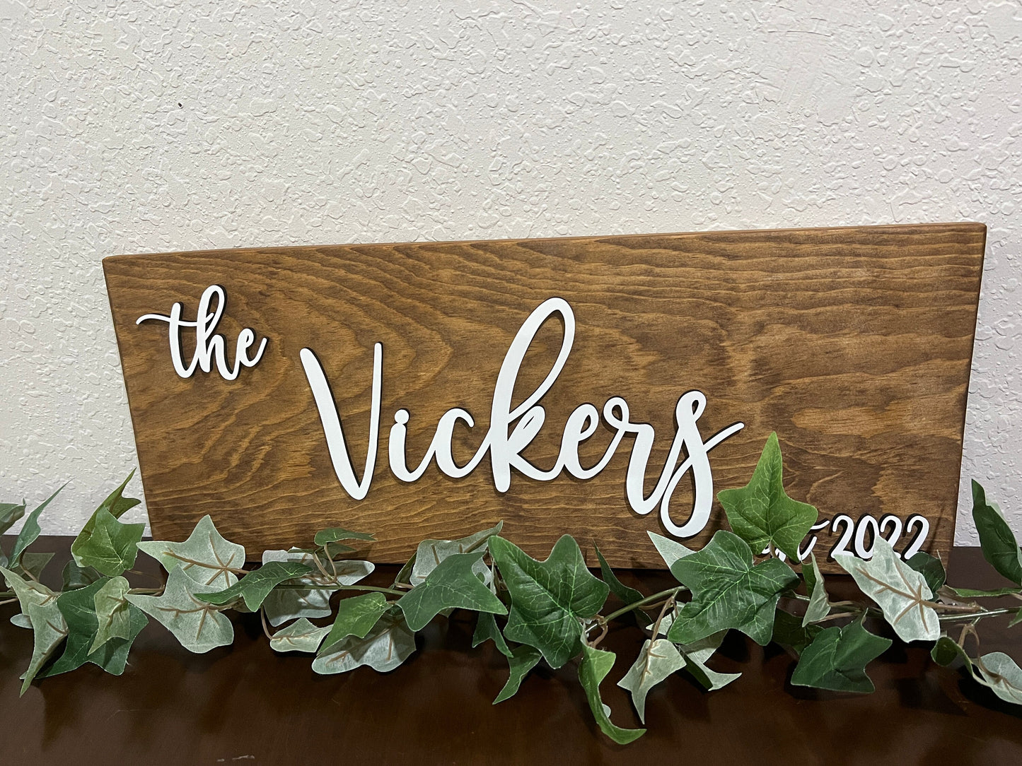 Personalized Last Name Sign with Established Date