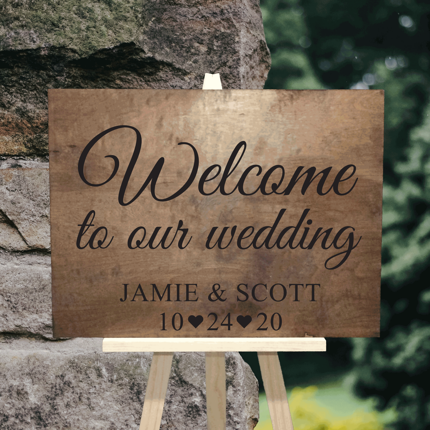 personalized wedding welcome sign 