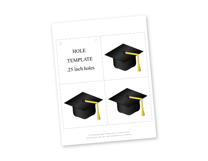 printable graduation caps for diy graduation banner - Celebrating Together