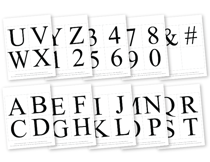 printable alphabet for diy party banner - Celebrating Together