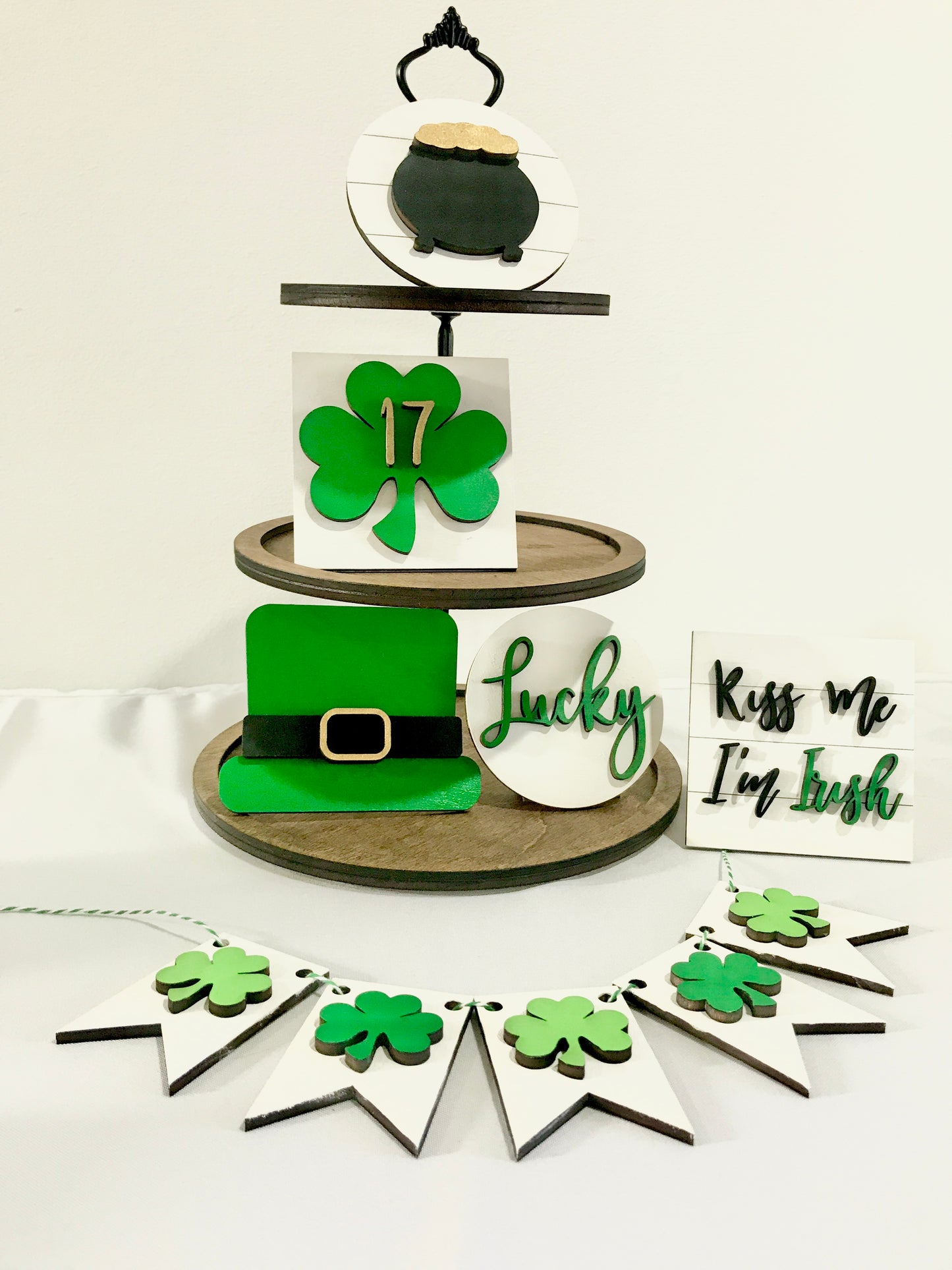 do it yourself paint it yourself st pats tiered tray mini sign kit