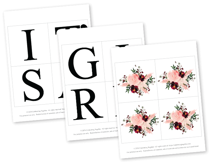 diy floral its a girl banner - printable watercolor baby shower decorations - Celebrating Together