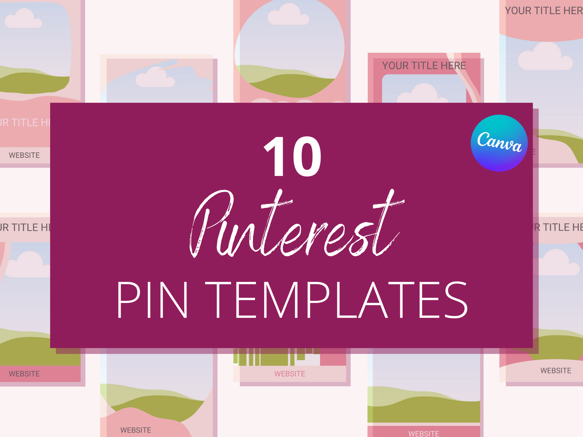 10 pinterest pin templates for canva- social media post templates - Melissa Talbott