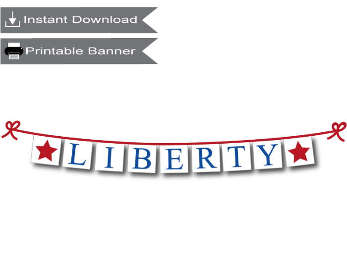 printable liberty banner - Celebrating Together