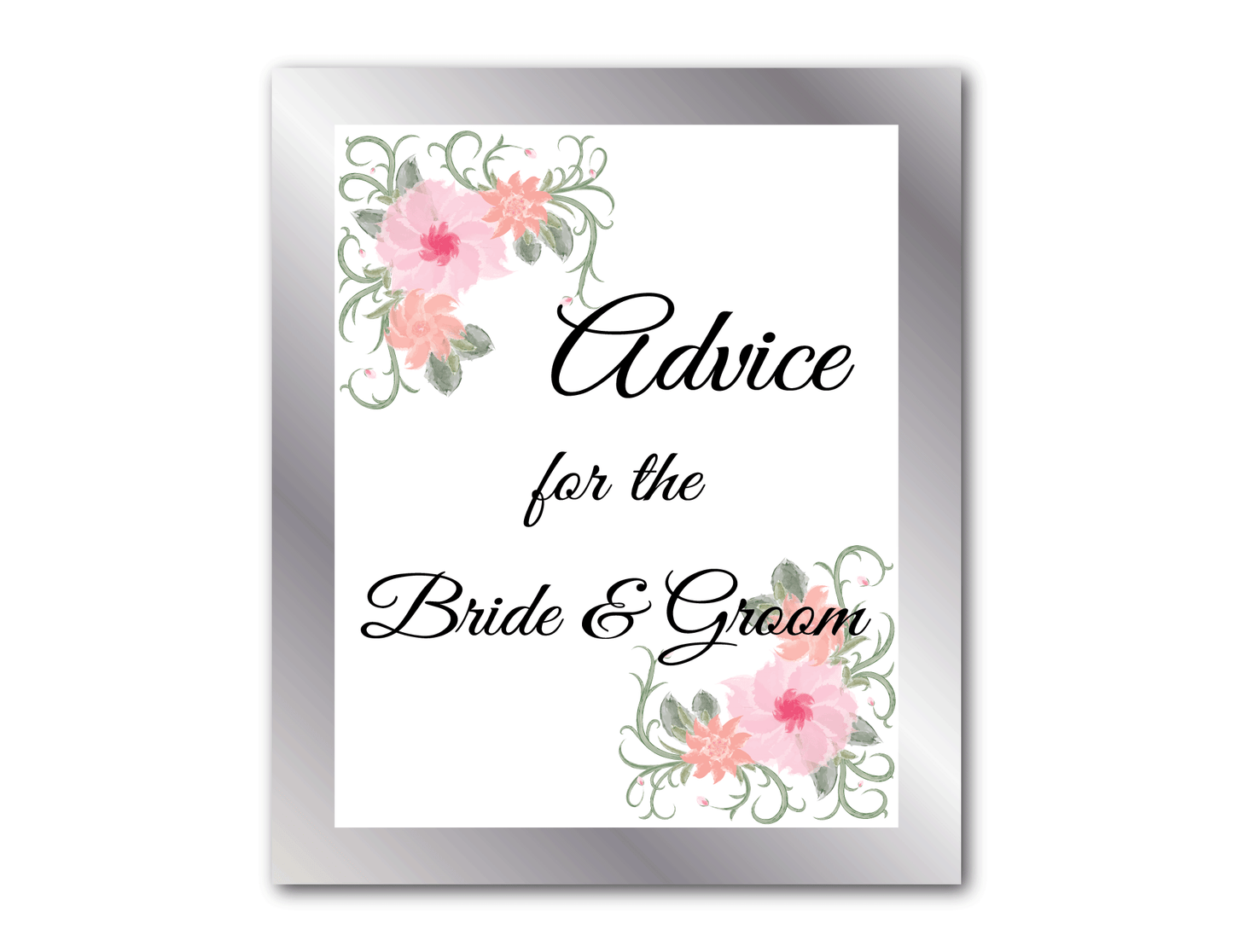 Printable Advice For The Bride and Groom Sign and Advice Cards