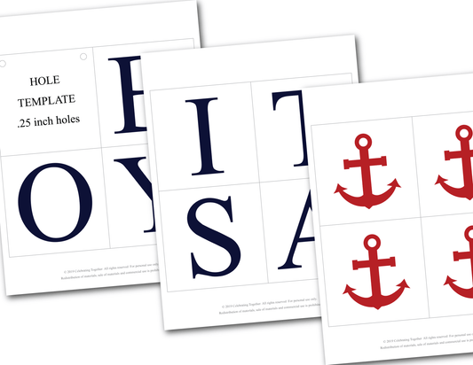 Nautical Party Decorations - Printable Anchor Themed Party Decor –  Celebrating Together