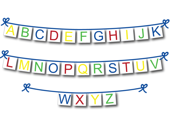 alphabet letters banner - Celebrating Together