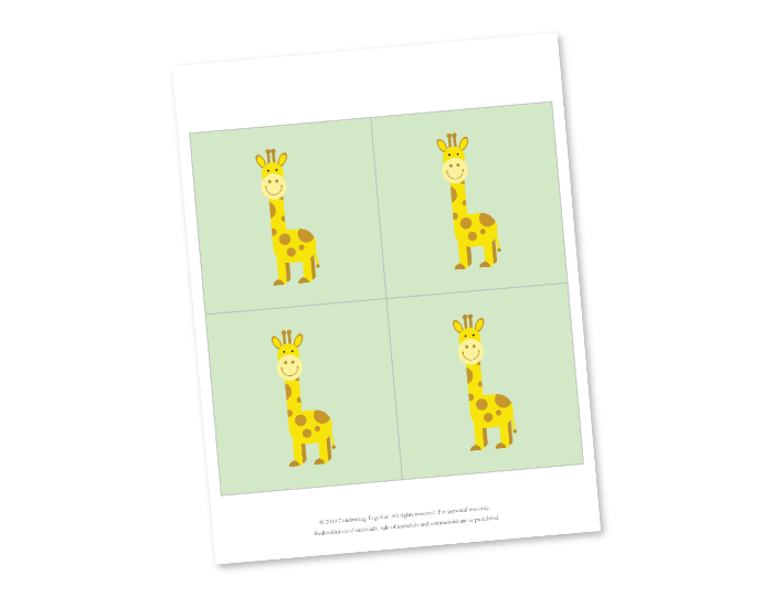 Printable giraffes for baby shower banner- Celebrating Together