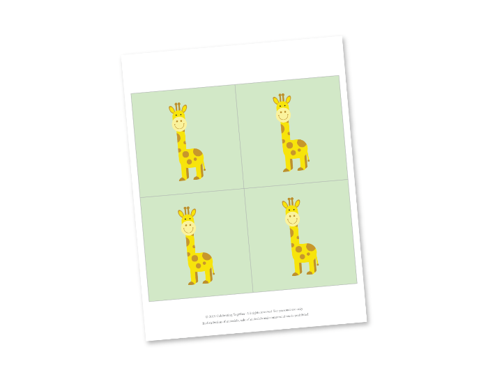 Printable giraffes for baby shower decor - Celebrating Together