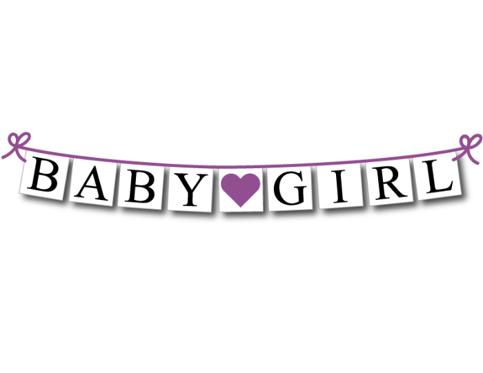 DIY baby girl banner - Celebrating Together