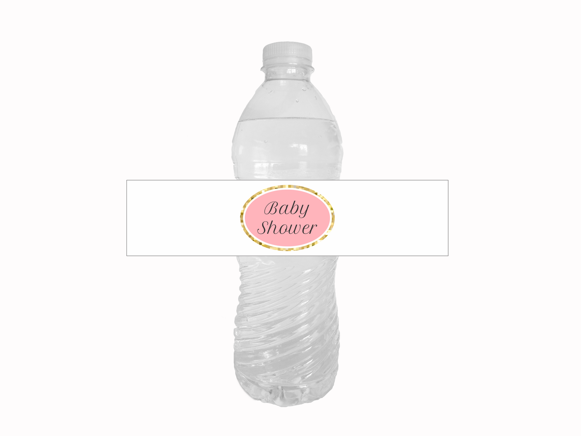 pink baby shower water bottle labels printables - Celebrating Together