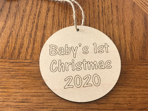 babys first christmas ornament 2020 - Woodbott