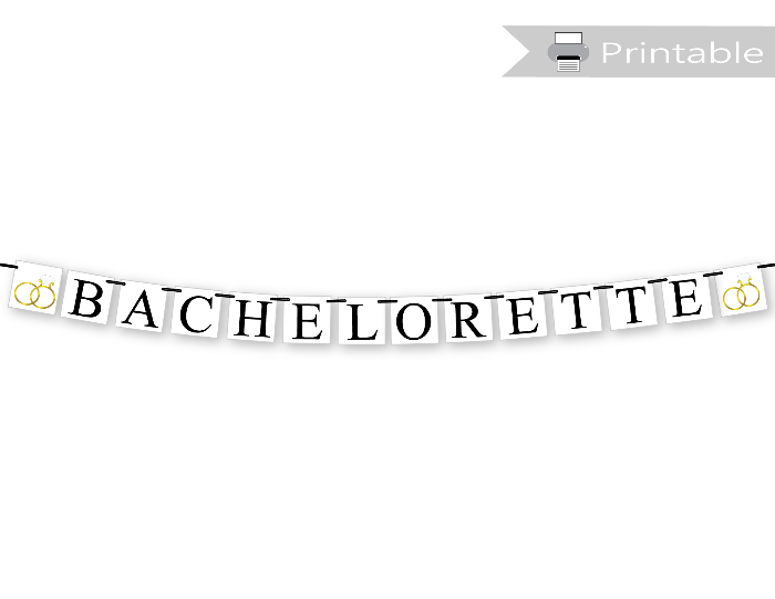 diy bachelorette party banner - printable bachelorette decorations - Celebrating Together