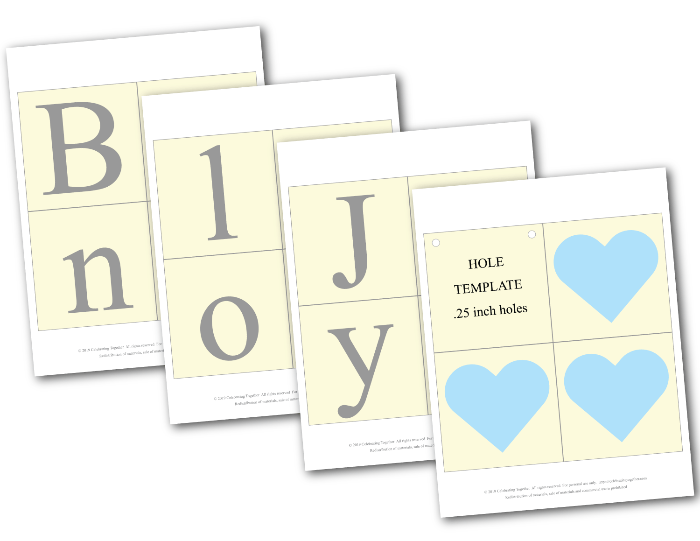 diy bundle of joy banner - boys baby shower decor - DIY girls baby shower decor - Celebrating Together