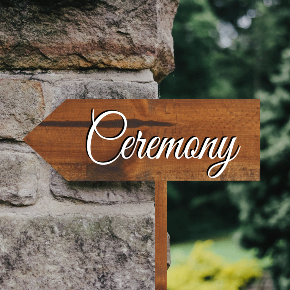 ceremony arrow sign