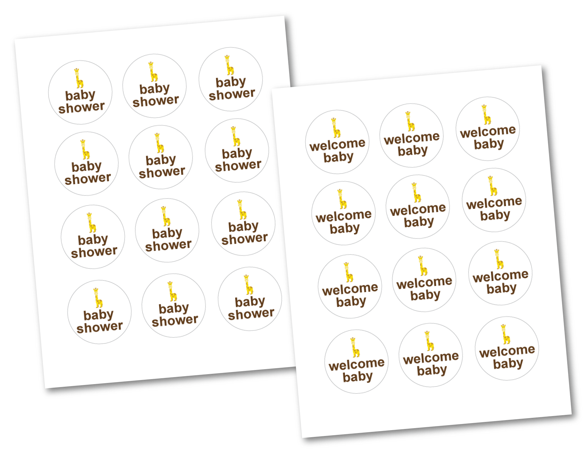 12 Baby Shower Cupcake Toppers