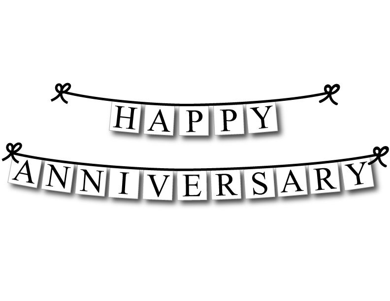 printable happy anniversary banner - Celebrating Together