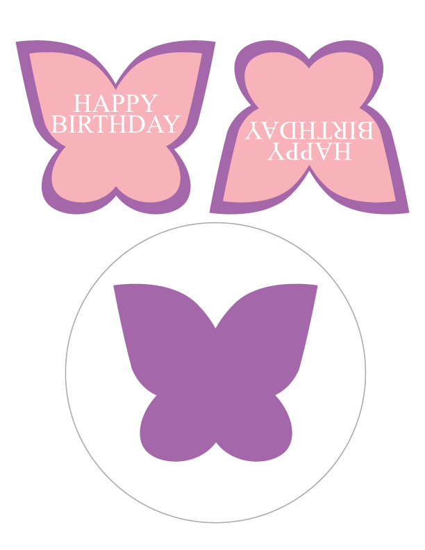 Printable butterfly birthday party decoration - Celebrating Together