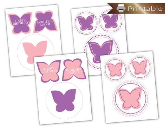 Printable butterfly centerpiece picks - Celebrating Together