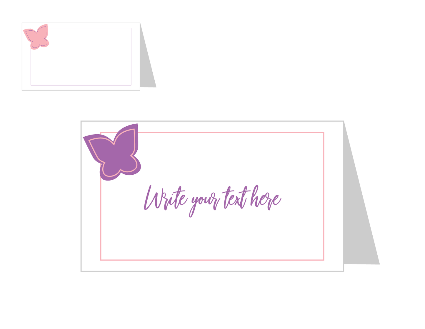 Printable Butterfly Tent Cards