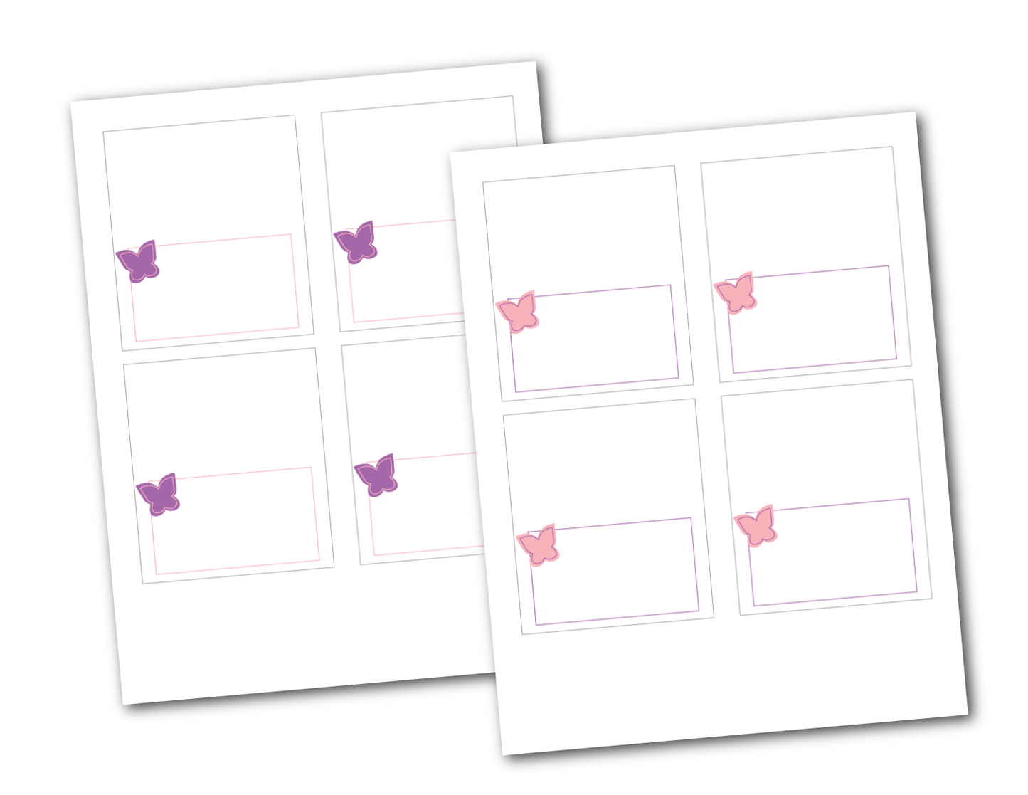 Printable Butterfly Tent Cards