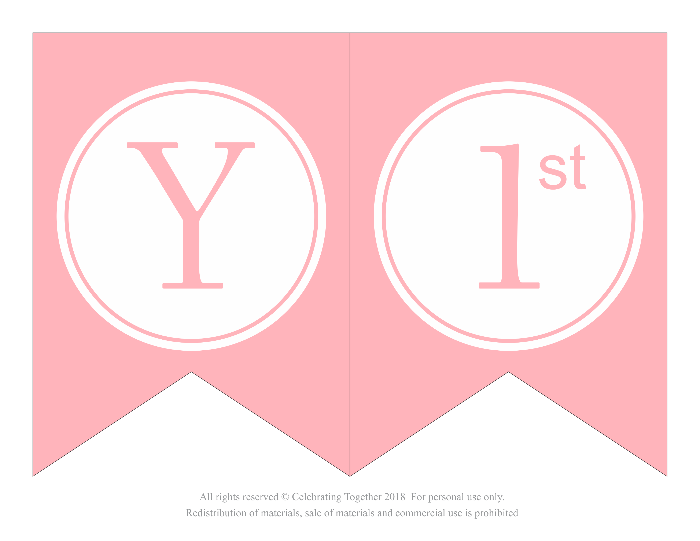 printable flags for 1st birthday banner - Celebrating Together