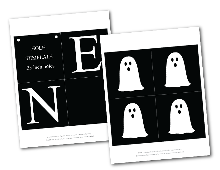 Printable ghost banner kit - Celebrating Together