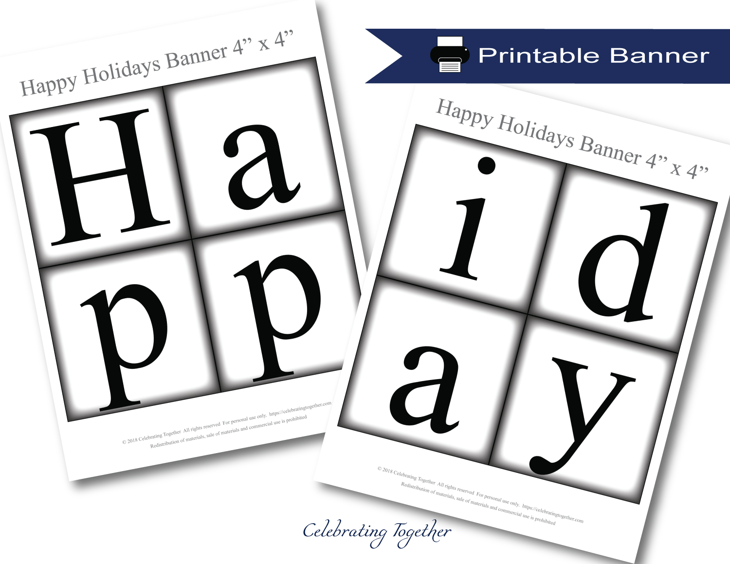 printable-happy-holidays-banner-evergreen-christmas-tree-decoration-celebrating-together for Happy Holidays Banner Printable Free Printable Happy Holidays Banner - Evergreen Christmas Tree Decoration – Celebrating Together for Happy Holidays Banner Printable Free