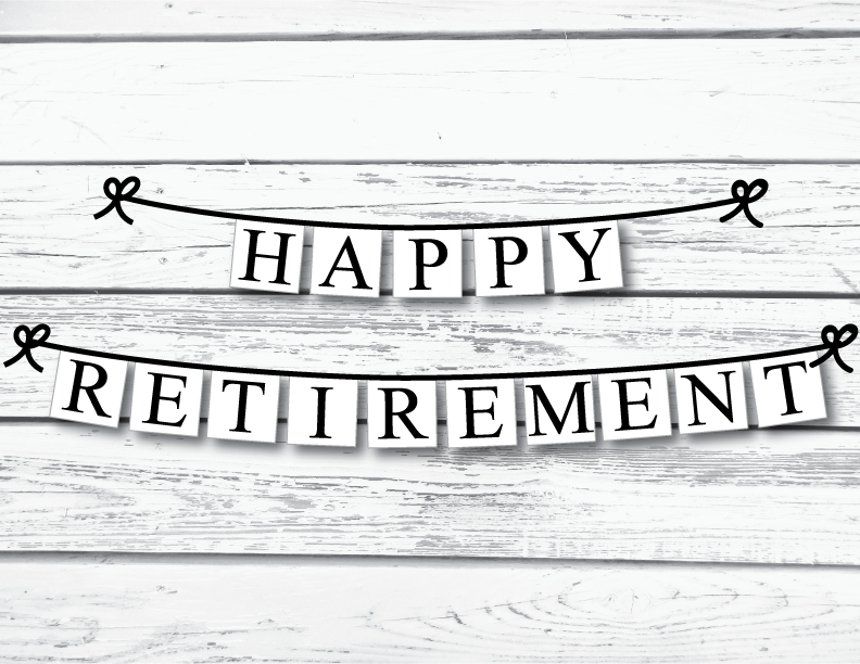printable happy retirement banner - Celebrating Together