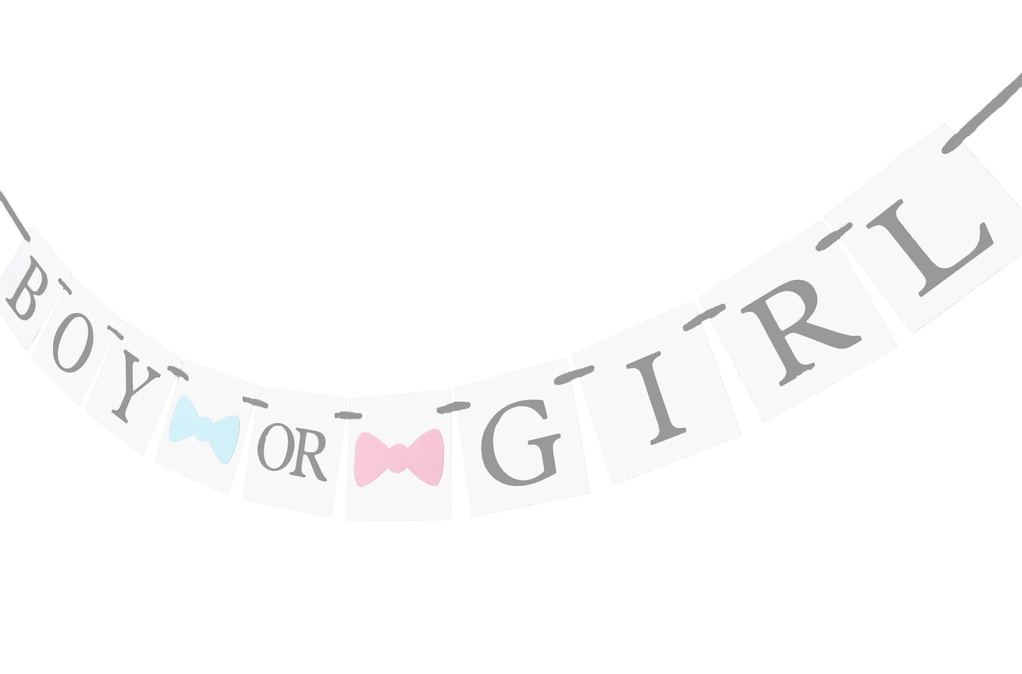 boy or girl banner - bow tie or bows baby shower decorations