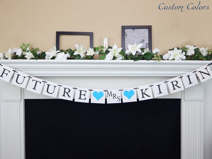 Future Mrs Banner - Personalized Name - Hearts