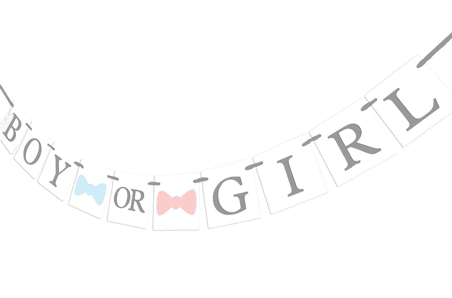 boy or girl banner - bow tie or bows baby shower decorations