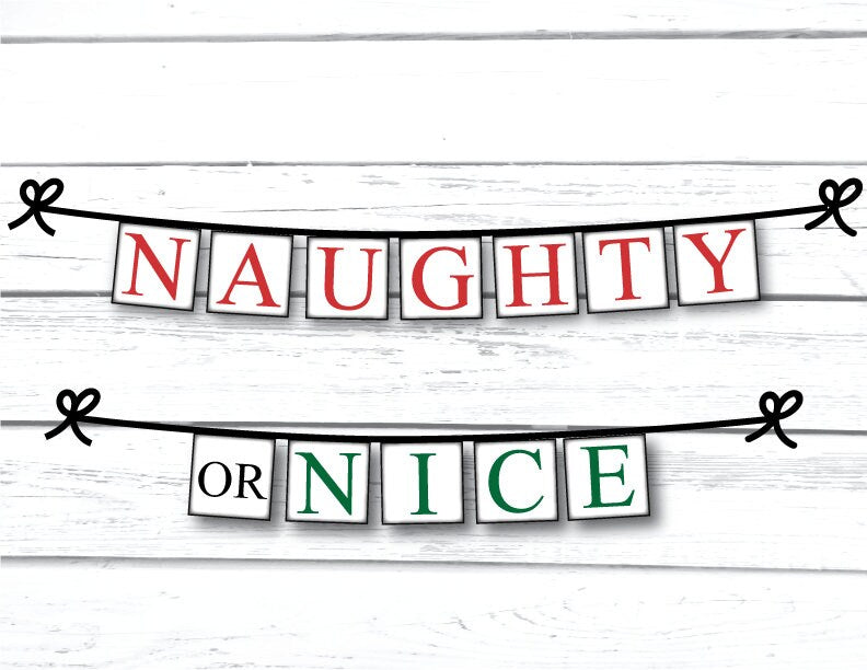 PRINTABLE Naughty or Nice Banner