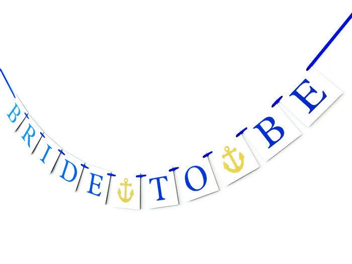 anchor bride to be banner